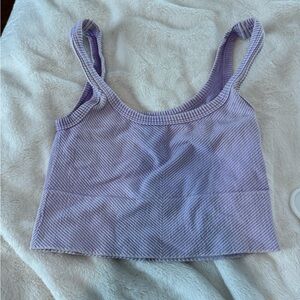 Nikibiki purple Ribbed Crop Top